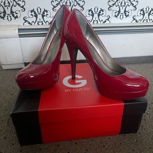 G by Guess Red Platform Pumps - Size 8